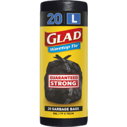 Photo of Glad Wavetop Tie Extra Strong Garbage Bags Roll