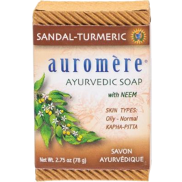Photo of AUROMERE Sandal Turmeric Soap With Neem 78g