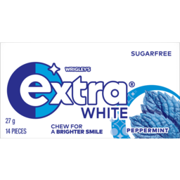 Photo of Wrigleys Extra White Peppermint Sugar Free Gum 27g