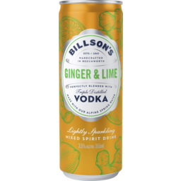 Photo of Billson's Vodka With Ginger & Lime 355ml 355ml