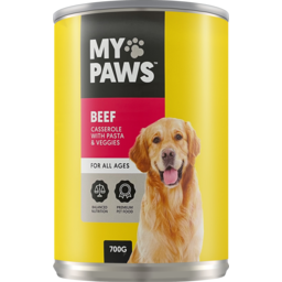 Photo of My Paws Beef Mince Pasta & Vegetable In Gravy Dog Food 700g