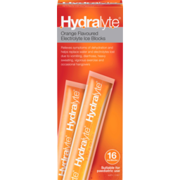 Photo of Hydralyte Orange Flavoured Electrolyte Ice Blocks 16 Pack