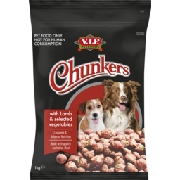 Photo of V.I.P. Petfoods Chunkers Meatballs Lamb And Selected Vegetables Chilled Adult Dog Food 1kg 1kg