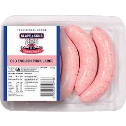 Photo of Slapes Sausages Old English Pork Large