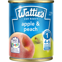 Photo of Wattie's Baby Food Stage 1 Apple & Peach 4+ Months 120g