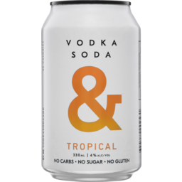 Photo of Vodka Soda & Tropical 4% 330ml