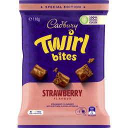Photo of Cad Twirl Bites Strawberry 110gm
