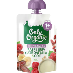 Photo of Only Organic Baby Food Raspberry Date Oat Milk & Goji
