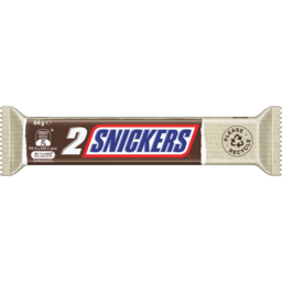 Photo of Snickers Chocolate Bar 2 Pack 64g