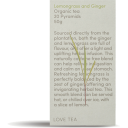 Photo of LOVE TEA Lemongrass & Ginger Tea Pyramids 