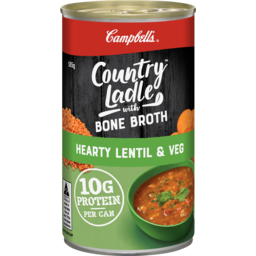 Photo of Campbell's Country Ladle Soup Hearty Lentil & Veg With Chicken Bone Broth