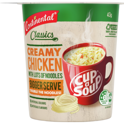 Photo of Continental Cup A Soup Creamy Chicken With Lots Of Noodles Bigger Single Serve 43g