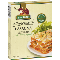 Photo of San Remo Pasta Lasagna Wholemeal Instant
