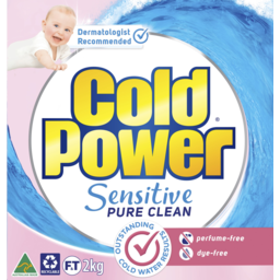 Photo of Cold Power Sensitive Pure Clean Front & Top Loader Laundry Powder 2kg