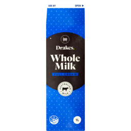 Photo of Drakes Whole Full Cream Fresh Milk 1l