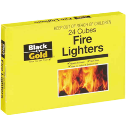 Photo of Black And Gold Fire Lighters 24