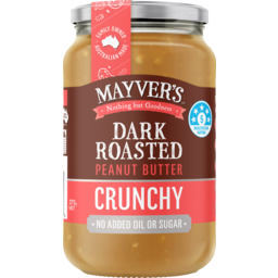 Photo of Mayver's Dark Roasted Crunchy Peanut Butter 375g