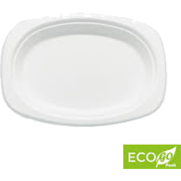 Photo of Papermare Sugar Cane Oval Dinner Plates