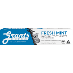 Photo of Grants Fresh Mint With Tea Tree Oil Natural Toothpaste 110g