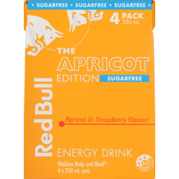 Photo of Red Bull Energy Drink Sugar Free Apricot Strawberry Edition 250ml 4 Pack X 250ml