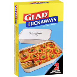 Photo of Glad Tuckaways Foil Trays With Lids Bulk 2 Pack