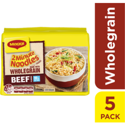 Photo of Maggi 2-Minute Noodles Wholegrain Fat Free Beef 5pk 67gm