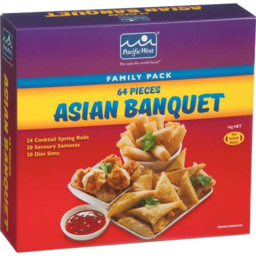 Photo of Pacific West Mega Value Pack Asian Banquet 64 Pieces 1kg