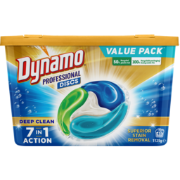 Photo of Dynamo Professional Deep Clean 7in1 Action Front & Top Loader Laundry Discs 1125g 45 Pack