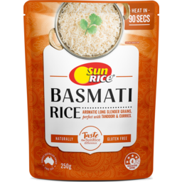 Photo of Sunrice Steamed Rice Basmati Fragrant White Rice Perfectly Cooked In 90 Secs Gluten Free 250g