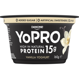 Photo of Danone Yopro High In Natural Protein Vanilla Yoghurt 160g