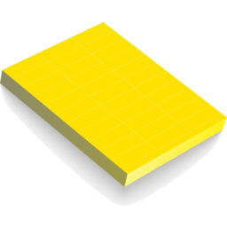 Photo of Shelf Ticket, A4 33UP (3x11), Yellow or White, 1500 sheets