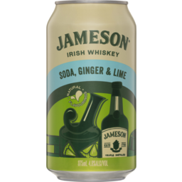 Photo of Jameson Soda, Ginger & Lime 375ml Can 375ml