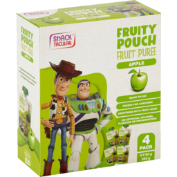 Photo of Snacktacular Fruity Pouch Apple Fruit Puree 4 Pack 360g