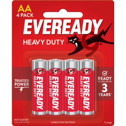 Photo of Eveready Red Label Heavy Duty Aa Batteries 4 Pack