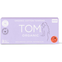 Photo of Tom Organic Tampons - Super 2 X 8 Pack