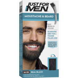 Photo of Just For Men Moustache & Beard Brush-In Colour Gel Real Black