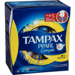 Photo of Tampax Pearl Compak Tampons With Applicator Regular 18pk