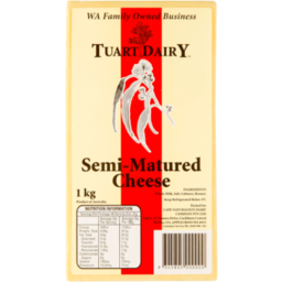 Photo of Tuart Dairy Semi Mat Cheese 1k