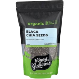 Photo of Honest To Goodness Organic Black Chia Seeds 500g