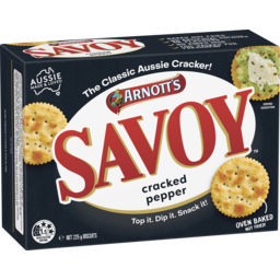 Photo of Arnott's Savoy Crackers Cracked Pepper 225g