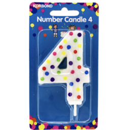 Photo of Korbond Number 4 Birthday Candle Single Pack