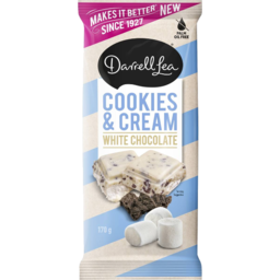 Photo of Darrell Lea Cookies & Cream White Chocolate Block 170gm