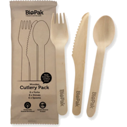 Photo of Biopak Wooden Cutlery Set 