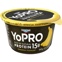 Photo of Danone Yopro Yopro High Protein Banana Yoghurt 160g