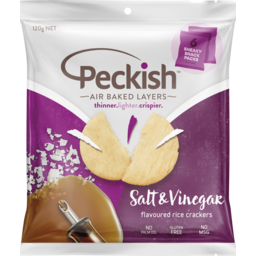 Photo of Peckish Flavoured Rice Crackers Salt & Vinegar 6 X .0x20g