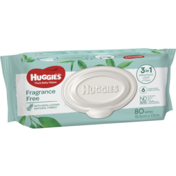 Photo of Huggies Wipes Fragrance Free Refill 80 Pack