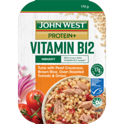 Photo of John West Protein+ Vitamin B12 Tuna With Pearl Couscous, Brown Rice, Oven Roasted Tomato & Onion 170g