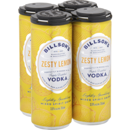 Photo of Billson's Zesty Lemon Vodka Can 4pk