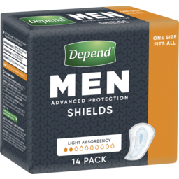 Photo of Depend Incontinence Shields Men 14 Pack