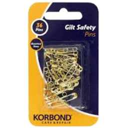 Photo of Korbond Gilt Safety Pins 36pk